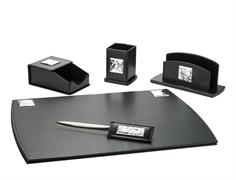 SET SCRIVANIA NERO 5PZ