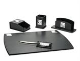 SET SCRIVANIA NERO 5PZ