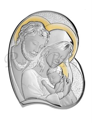 SACRA FAMIGLIA CUORE MIS.24X29,5 ORO