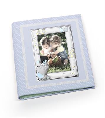 ALBUM ELEFANTINO 20X25 CELESTE CON FOTO 9X13