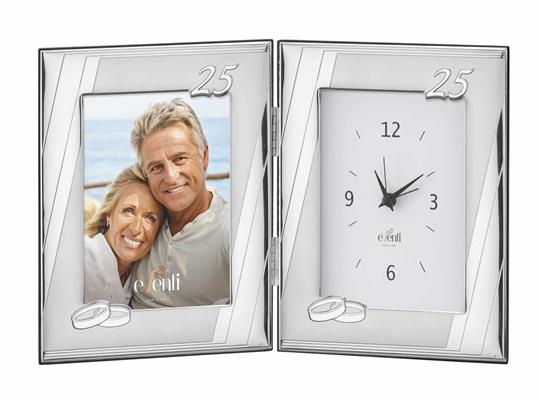 SVEGLIA+CORNICE LINEE 25 ANNIV 13X18