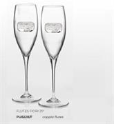 CONFEZIONE COPPIA FLUTE 25°ESIMO FIORI