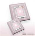 ALBUM CICOGNA 20X25 ROSA C/CORNICE 9X13