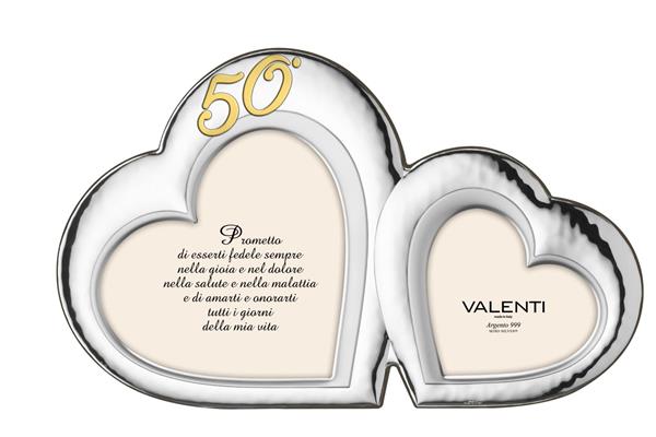 CORNICE DOPPIA CUORI 50° 20x20 13x13