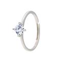 ANELLO SOLITARIO OPEN 5MM IN ARGENTO 925
