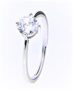 ANELLO SOLITARIO OPEN 6MM ARG.925%