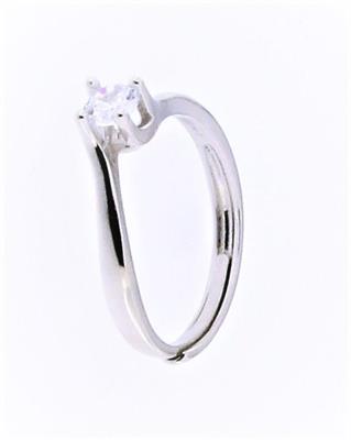 ANELLO SOLITARIO OPEN 4MM IN ARGENTO 925