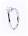 ANELLO SOLITARIO OPEN 4MM IN ARGENTO 925