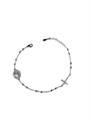 BRACCIALE ROSARIO PIETRE BIANCHE RODIATO ARG 925