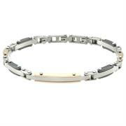 BRACCIALE UOMO ACCIAIO BICOLORE