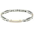BRACCIALE UOMO ACCIAIO BICOLORE