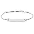 BRACCIALE MAGLIA CORDA+PIASTRA CENTR CON ZIRC