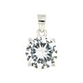CIONDOLO PUNTO LUCE TONDO 4 GRIFFES 9 MM BIANCO