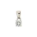 CIONDOLO PUNTO LUCE TONDO 4 GRIFFES 4 MM BIANCO