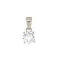 CIONDOLO PUNTO LUCE TONDO 4 GRIFFES 5 MM BIANCO