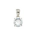 CIONDOLO PUNTO LUCE TONDO 4 GRIFFES 6 MM BIANCO