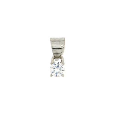 CIONDOLO PUNTO LUCE TONDO 4 GRIFFES 3 MM BIANCO