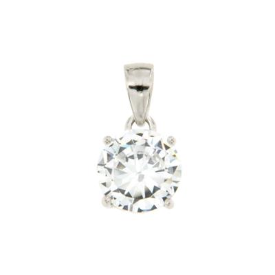 CIONDOLO PUNTO LUCE TONDO 4 GRIFFES 7 MM BIANCO