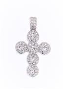 CIONDOLO CROCE cm2 ZIRCONATO ARG 925