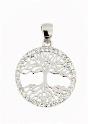 CIONDOLO 14MM ALBERO VITA ARGENTO 925