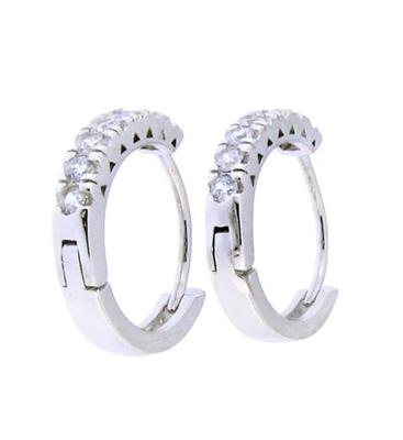 ORECCHINI CERCHIO ZIRC Ø12mm ARG 925