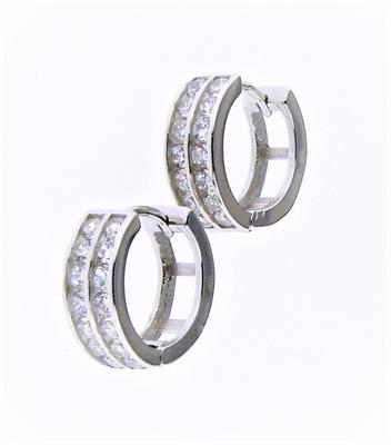ORECCHINI CERCHIO ZIRC Ø10mm ARG 925