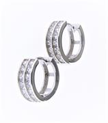 ORECCHINI CERCHIO ZIRC Ø10mm ARG 925