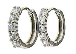 ORECCHINI CERCHIO ZIRC Ø10.5mm ARG 925