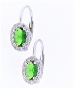 ORECCHINO PIETRA VERDE E MONACHINA ARG.925%