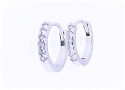 ORECCHINI CERCHIO ZIRC Ø10mm ARG 925