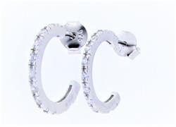 ORECCHINI CERCHIO ZIRC Ø10.5mm ARG 925