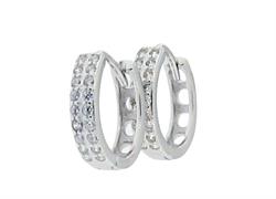 ORECCHINI CERCHIO ZIRC Ø11mm ARG 925