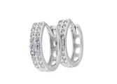 ORECCHINI CERCHIO ZIRC Ø11mm ARG 925