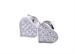 ORECCHINI CUORE IN ARG 925