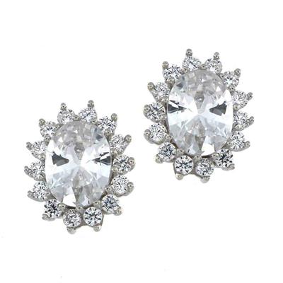 ORECCHINO OVALE 6X8MM BIA.CONT.BIANCO BUCO RH
