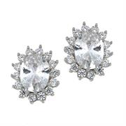 ORECCHINI KATE OVALI 6X8MM BIANCHI ARG 925