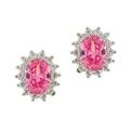 ORECCHINO OVALE 6X8MM ZIRC ROSA+BIA RH
