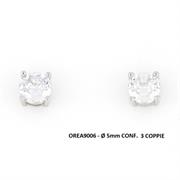 ORECCHINO PUNTO LUCE ARG.5MM 3 COPPIE
