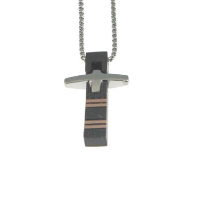 COLLANA ACCIAIO CROCE