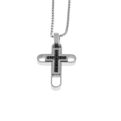 COLLANA ACCIAIO CROCE