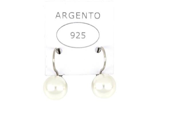 ORECCHINI PERLA MM10 ARGENTO 925%