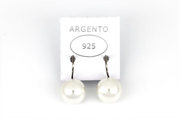 ORECCHINI PERLA MM12 ARG. 925%