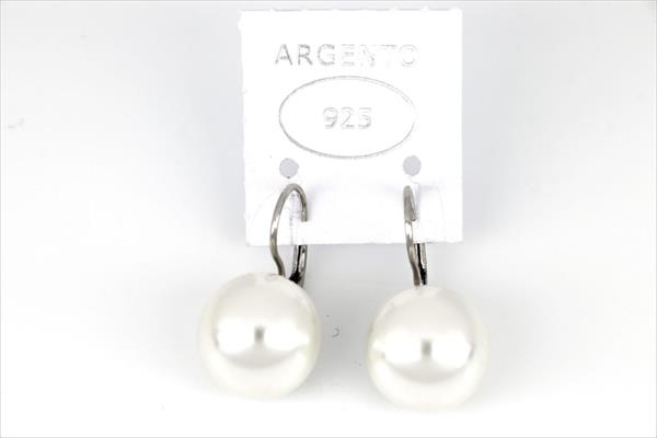 ORECCHINI PERLA MM16 ARGENTO 925%
