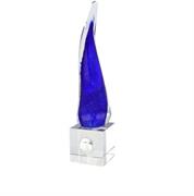 CORNI MEDIO BLUE LISCIO CM 15 CON BASE CRISTALLO