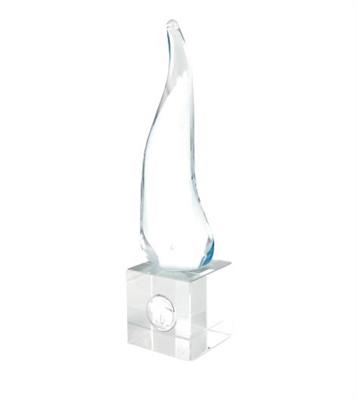 CORNI MEDIO BIANCO LISCIO CM 15 CON BASE CRISTALLI