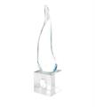 CORNI MEDIO BIANCO LISCIO CM 15 CON BASE CRISTALLI