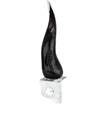 CORNI MEDIO NERO LISCIO CM 15 CON BASE CRISTALLI