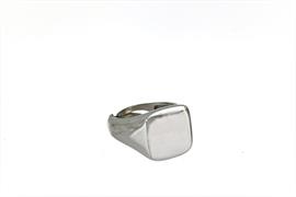 ANELLO DONNA MIGNOLO OPEN QUADRATO LISCIO RODIATO ARGENT 925