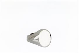 ANELLO DONNA MIGNOLO OPEN OVALE LISCIO RODIATO ARGENTO 925