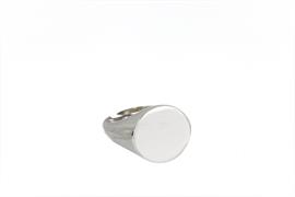 ANELLO DONNA MIGNOLO OPEN TONDO LISCIO RODIATO ARGENTO 925